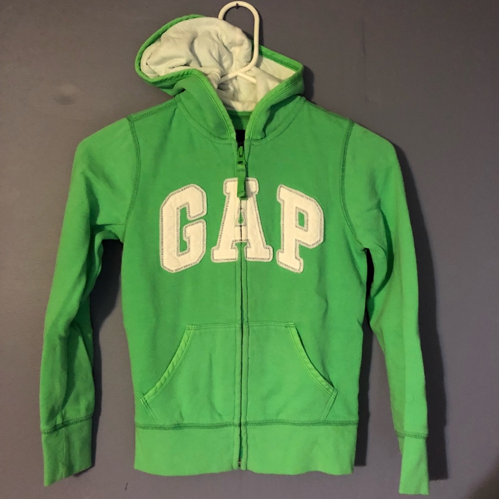 Green Gap Zip-Up Sweater